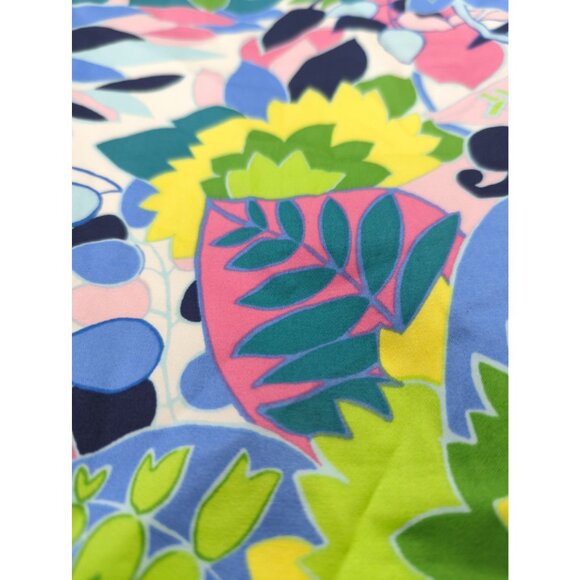 Talbots Size 10 Womens Floral Garden Party Sleeveless Cotton Stretch Dress - Picture 11 of 12